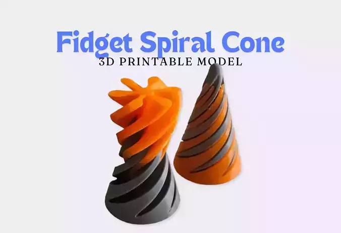 Fidget Spiral Cone - 3D Printable Model 3D print model