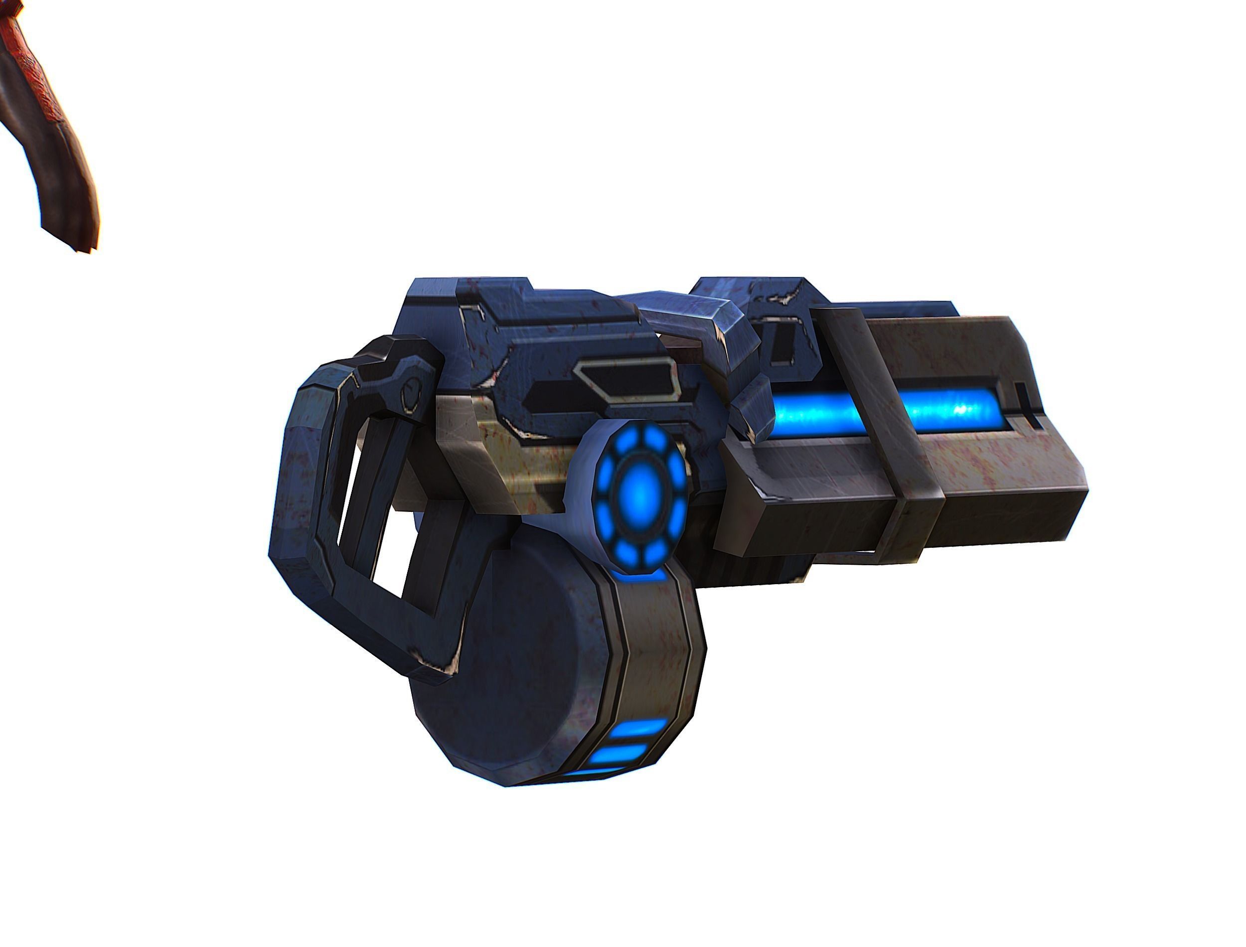 Sci-fi Female Cyborg - Woman Machine Gun Low-poly 3D model_45