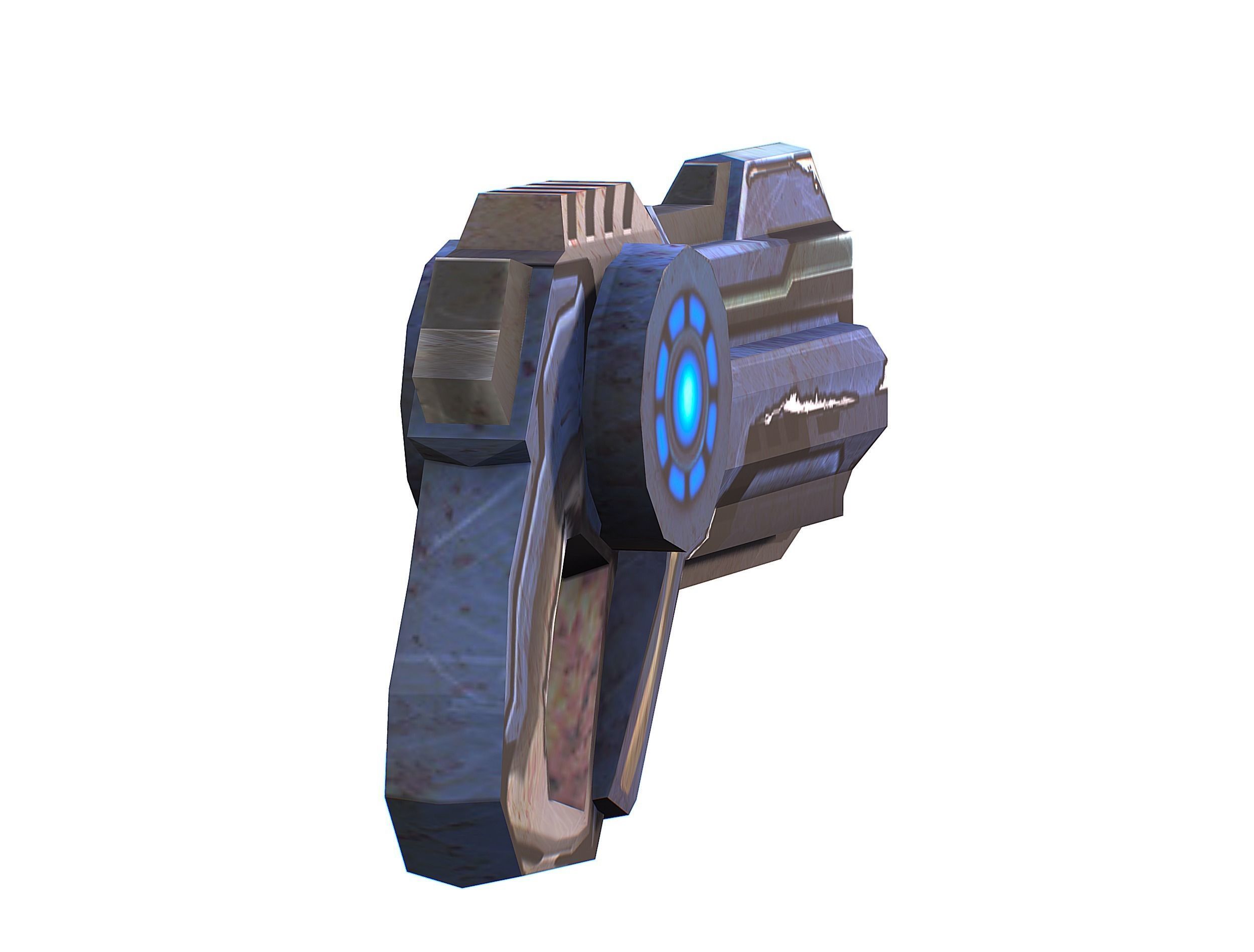 Sci-fi Female Cyborg - Woman Machine Gun Low-poly 3D model_58