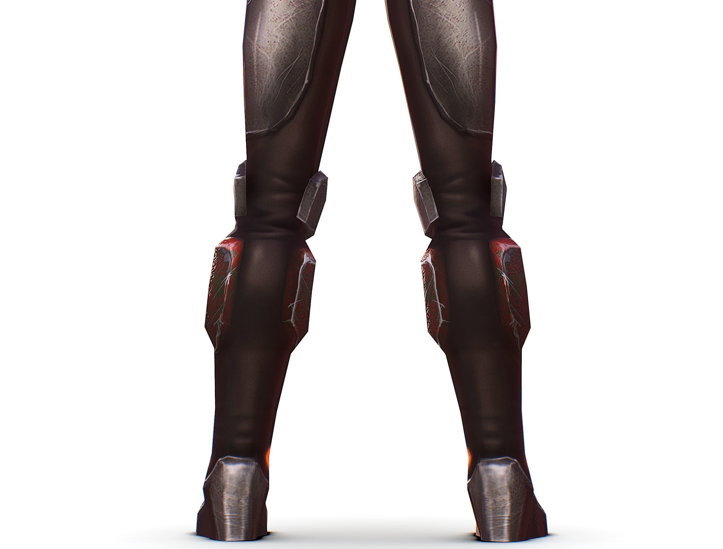 Sci-fi Female Cyborg - Woman Machine Gun Low-poly 3D model_30