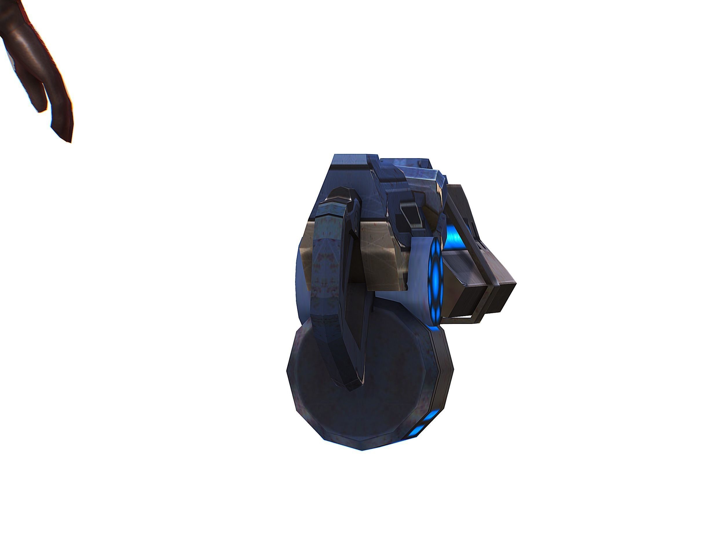 Sci-fi Female Cyborg - Woman Machine Gun Low-poly 3D model_46