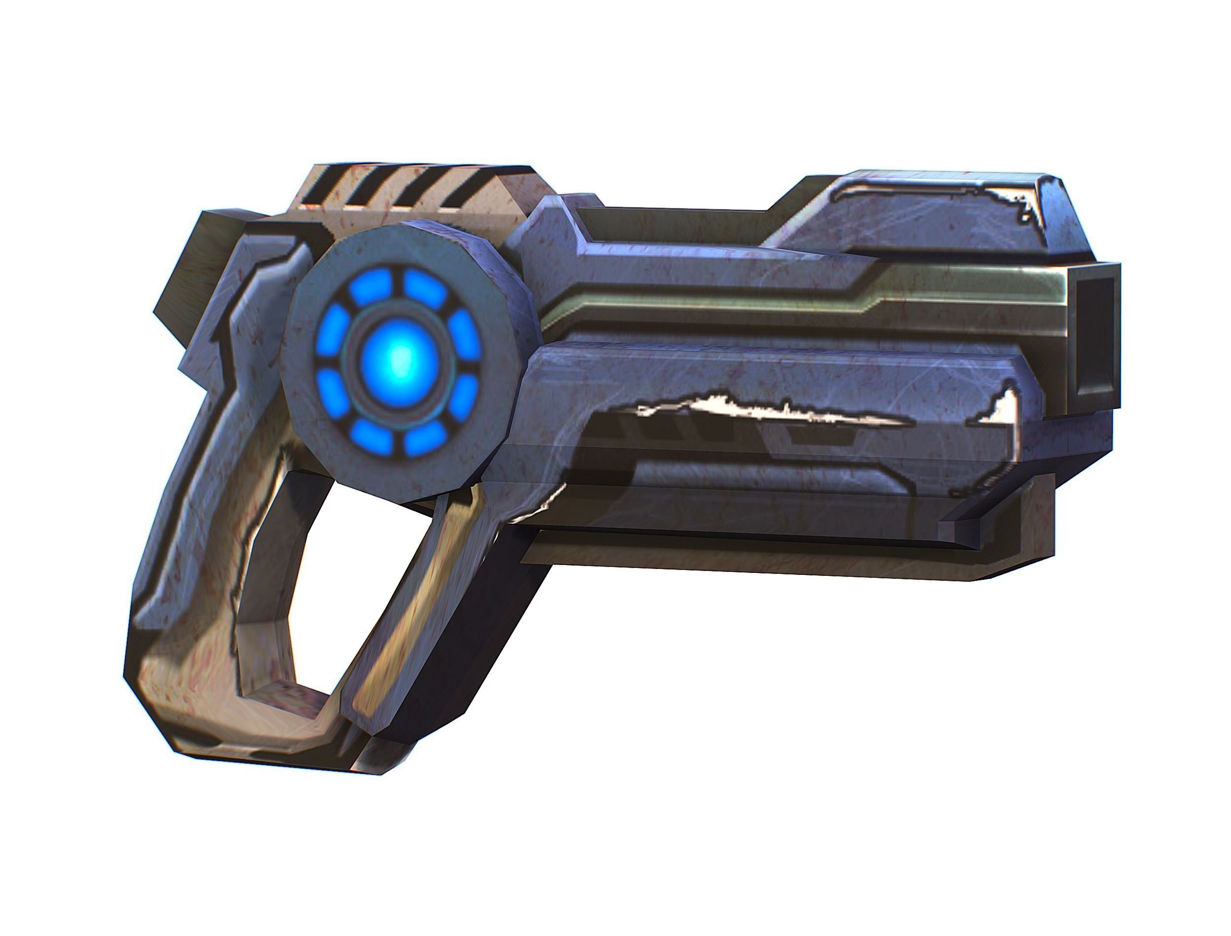 Sci-fi Female Cyborg - Woman Machine Gun Low-poly 3D model_55