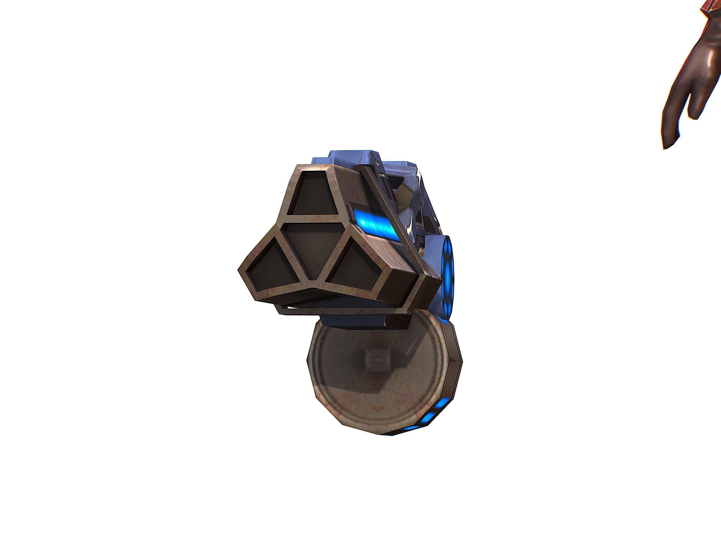 Sci-fi Female Cyborg - Woman Machine Gun Low-poly 3D model_51