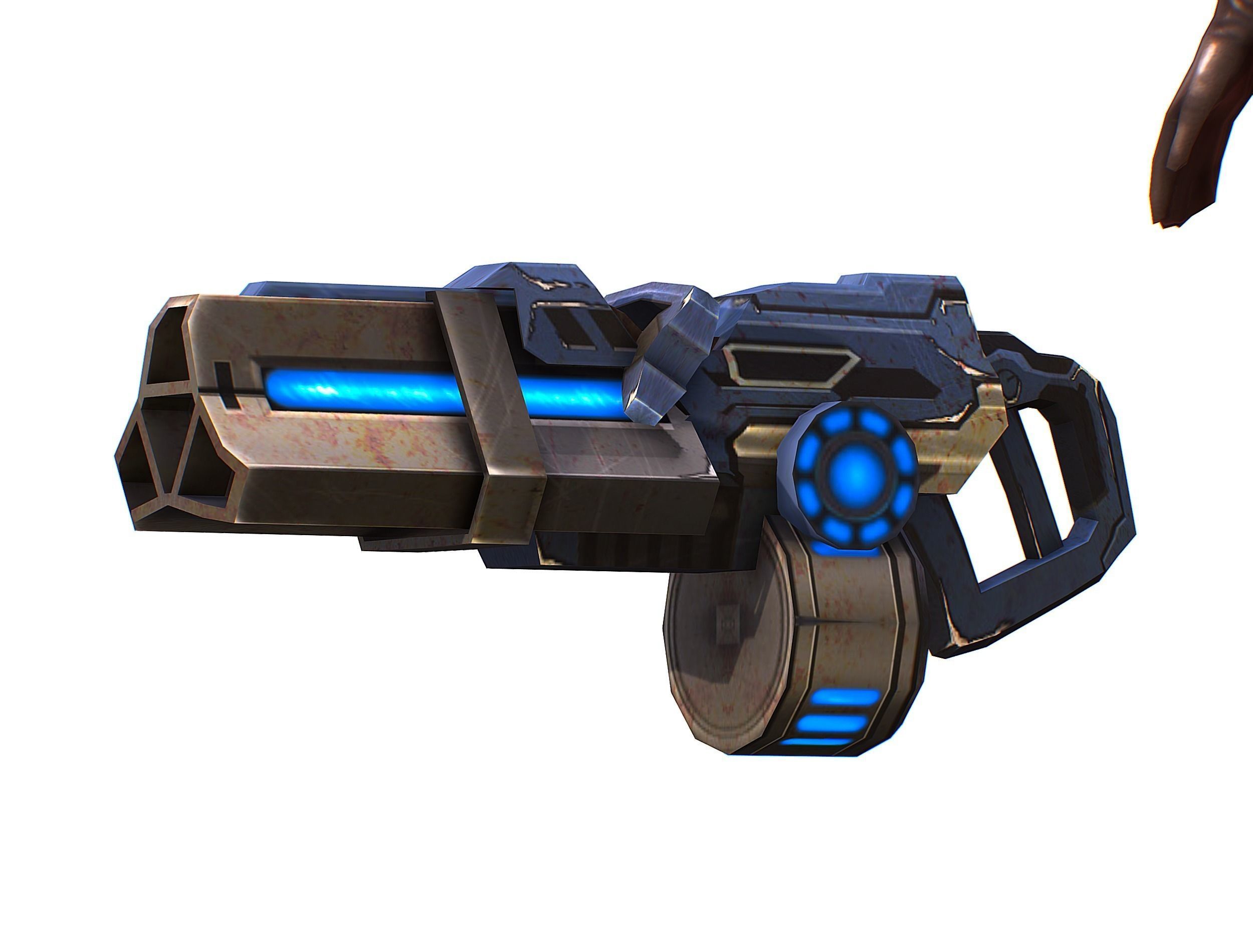 Sci-fi Female Cyborg - Woman Machine Gun Low-poly 3D model_49