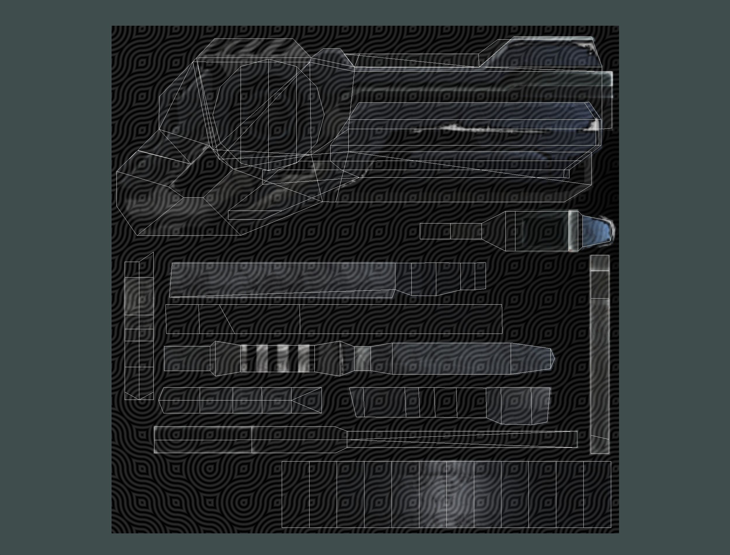 Sci-fi Female Cyborg - Woman Machine Gun Low-poly 3D model_69