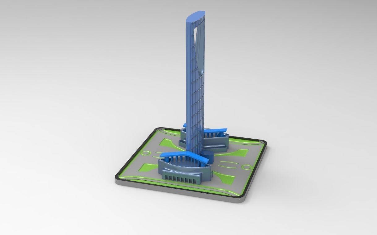 KINGDOM CENTRE TOWER RIYADH 3D print model_4