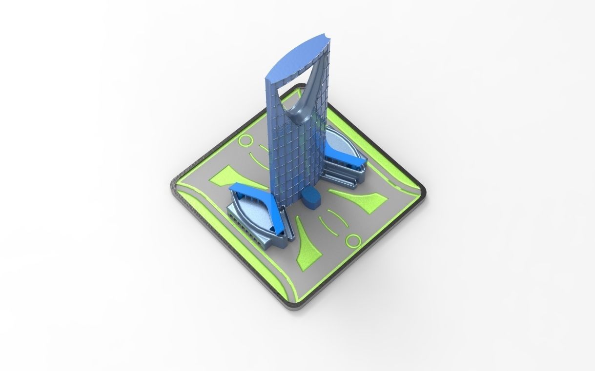 KINGDOM CENTRE TOWER RIYADH 3D print model_3