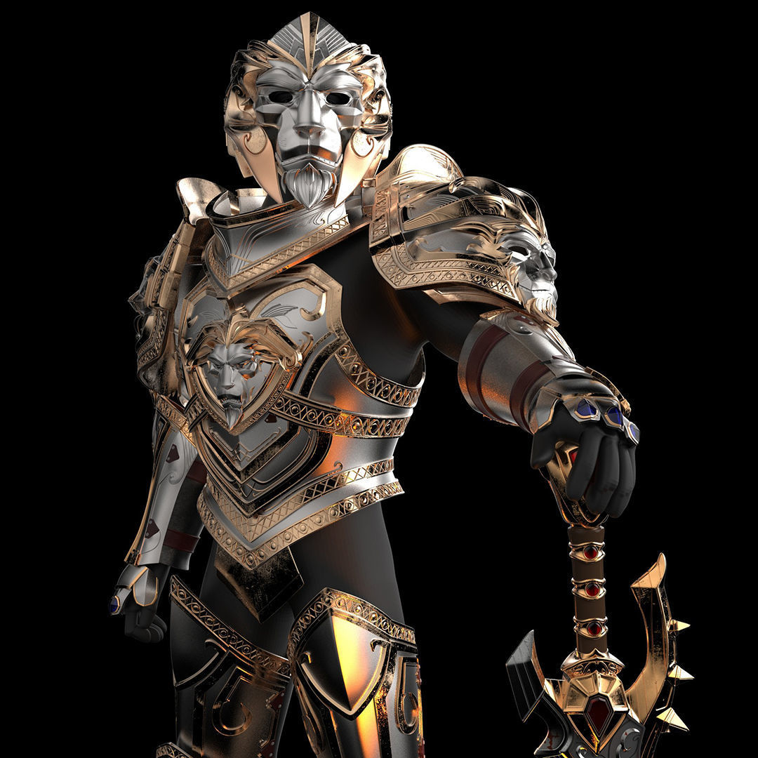 Anduin Wrynn Full Armor Set 3D Model Ready to Print 3D print model_3