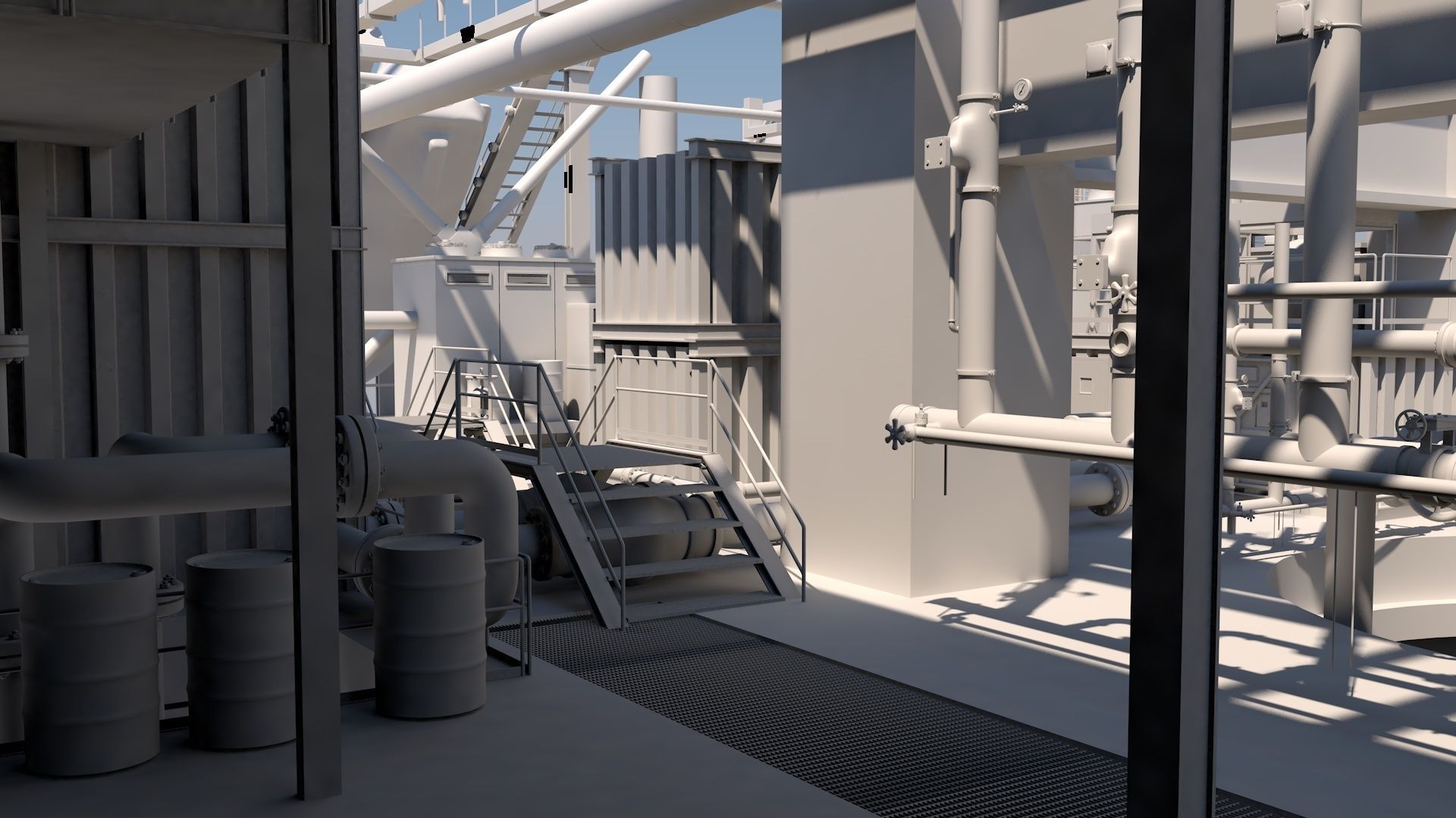 Oil platform 3D model_4