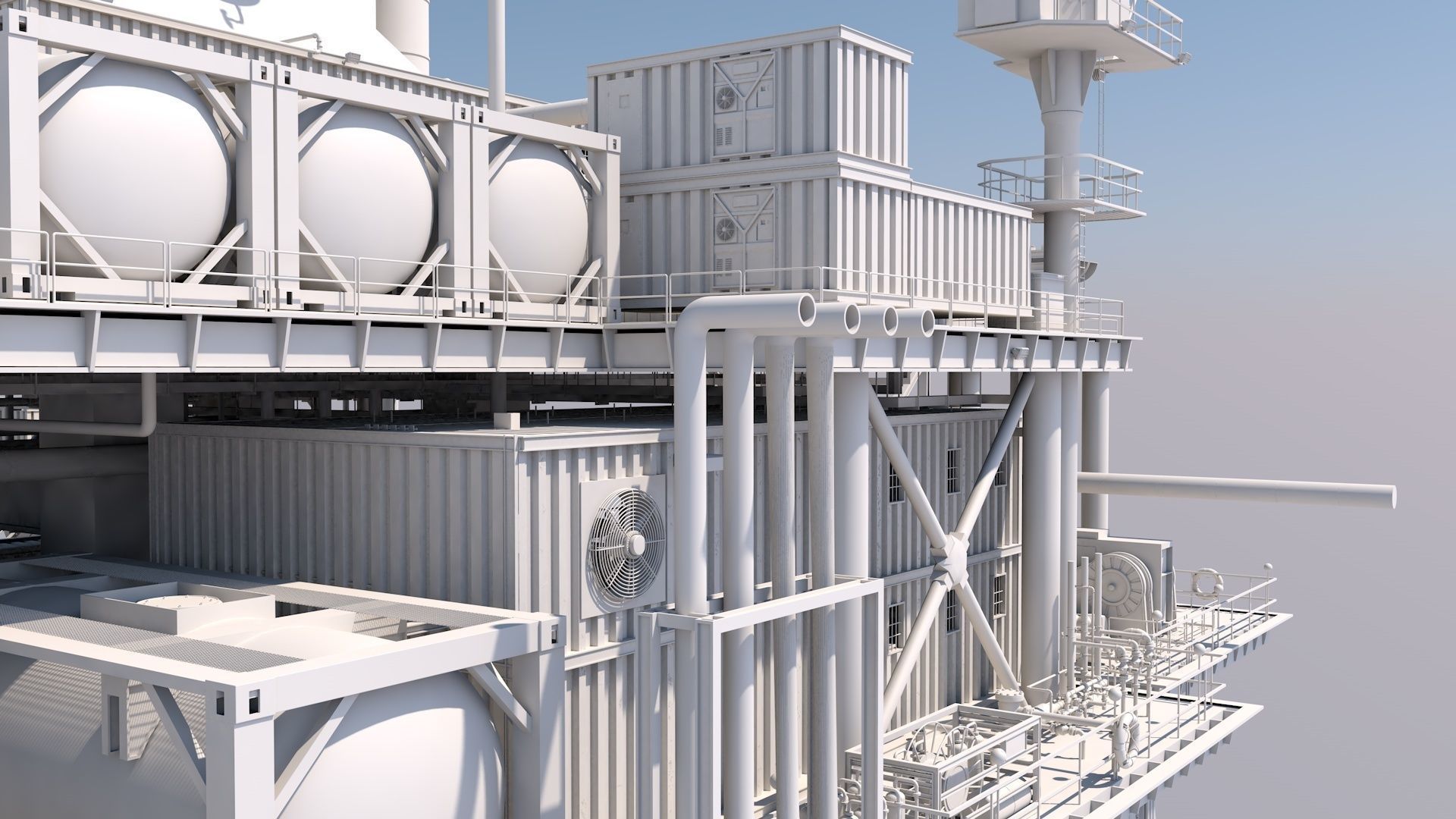 Oil platform 3D model_8