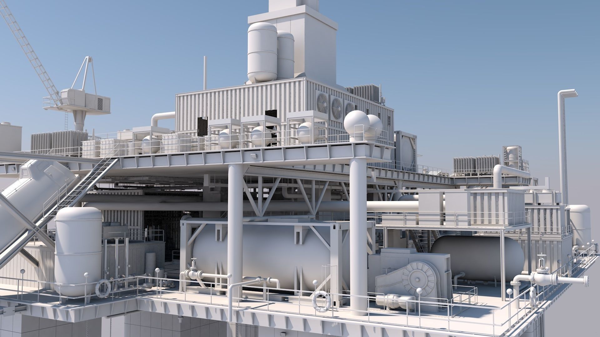 Oil platform 3D model_14