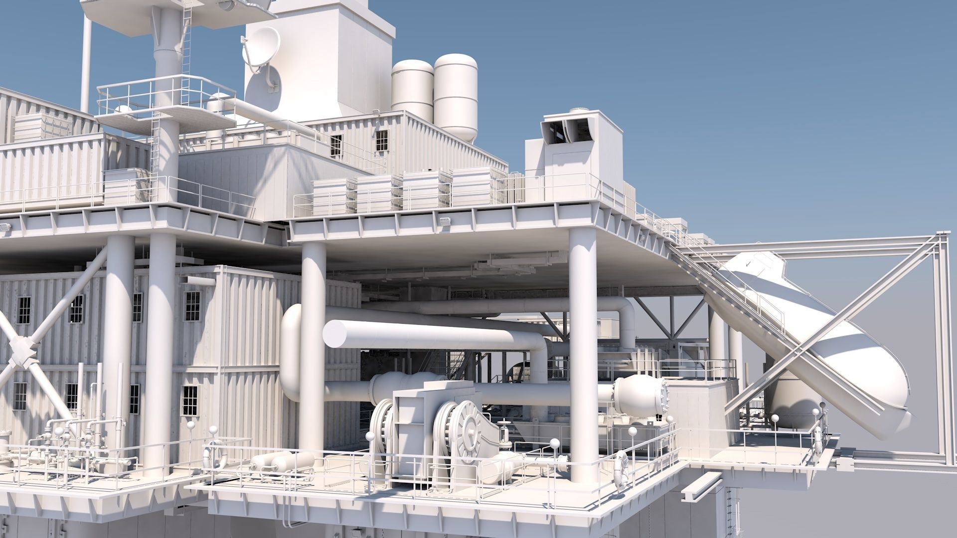 Oil platform 3D model_7