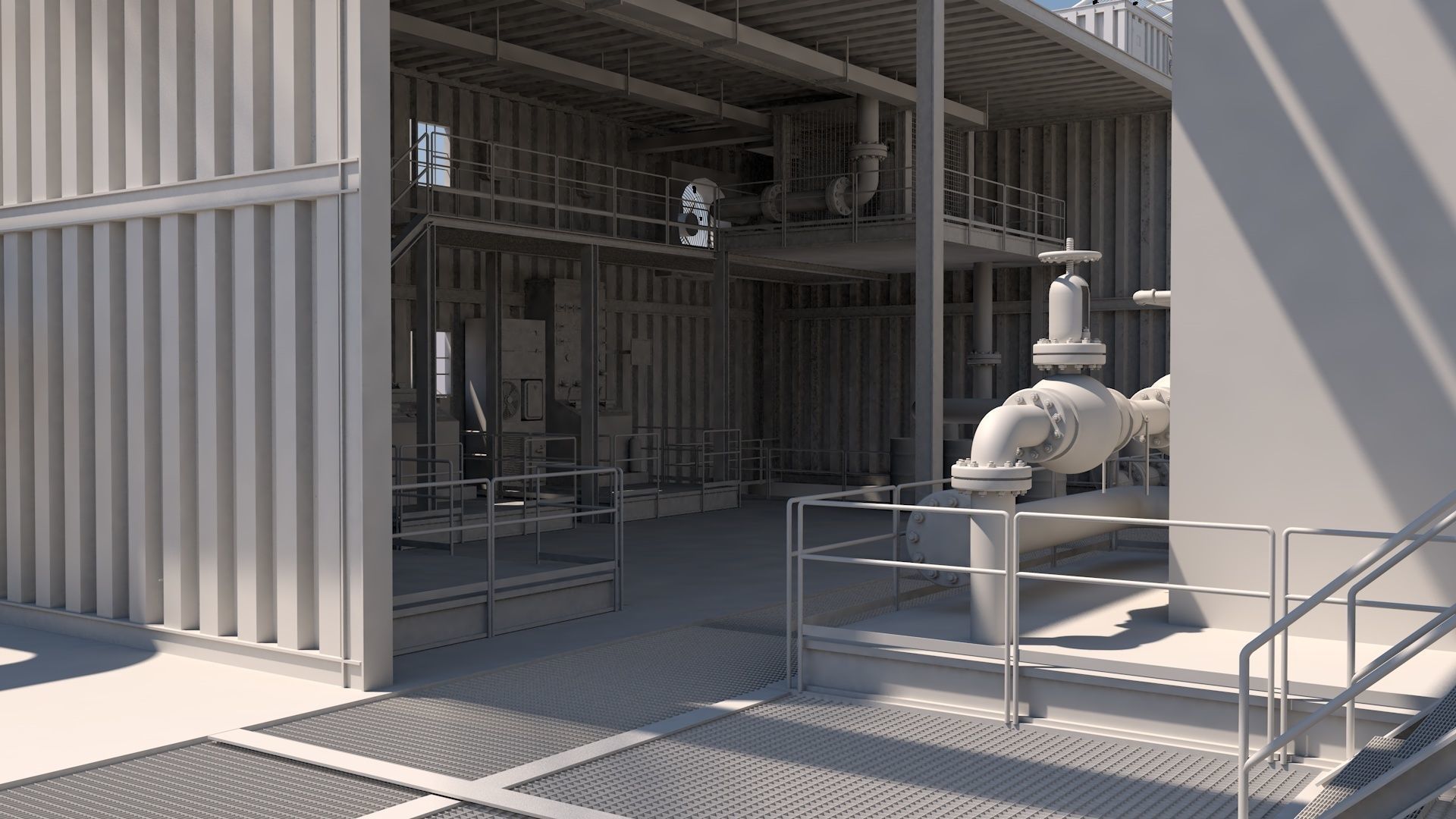 Oil platform 3D model_3