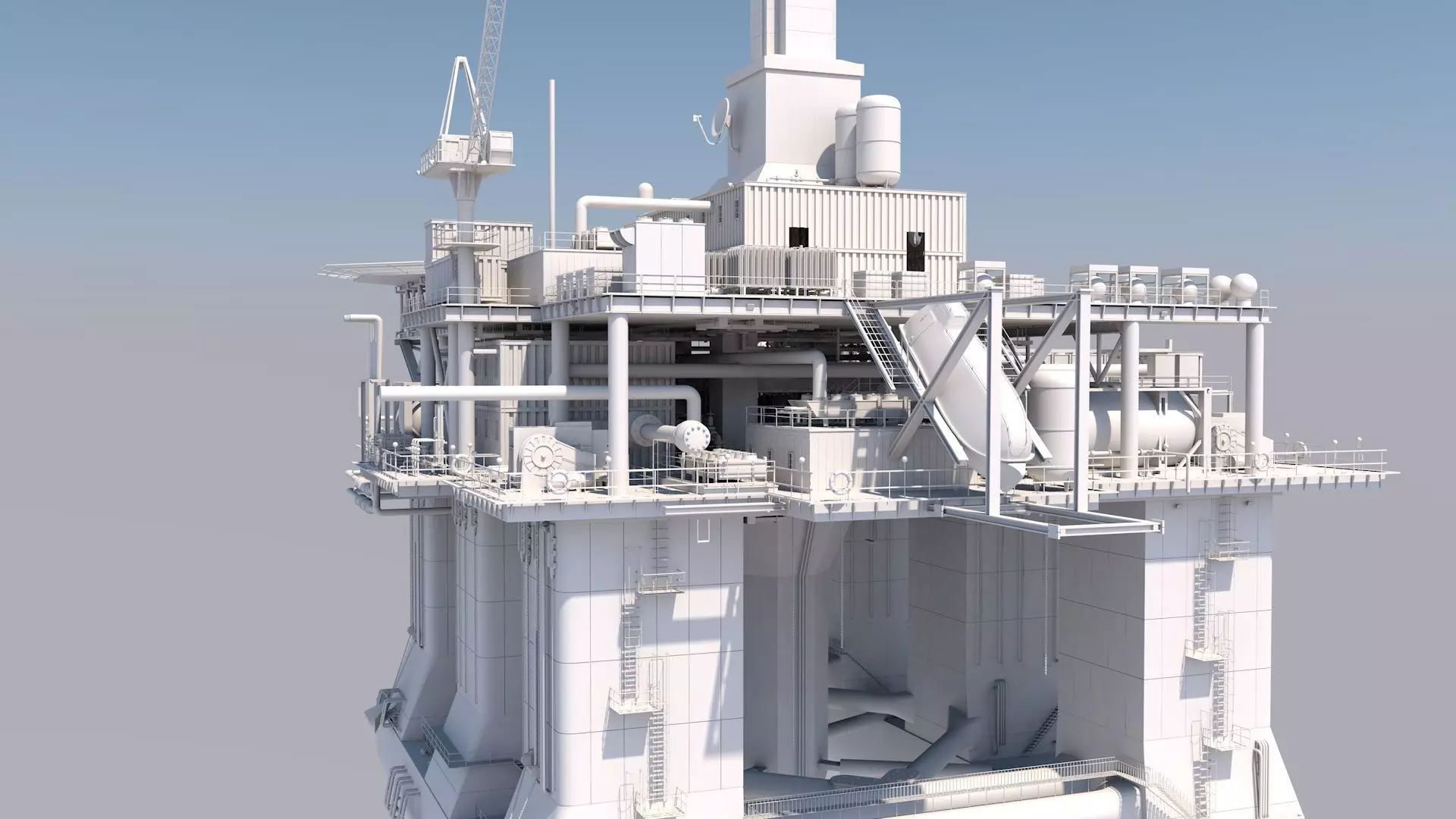 Oil platform 3D model_0