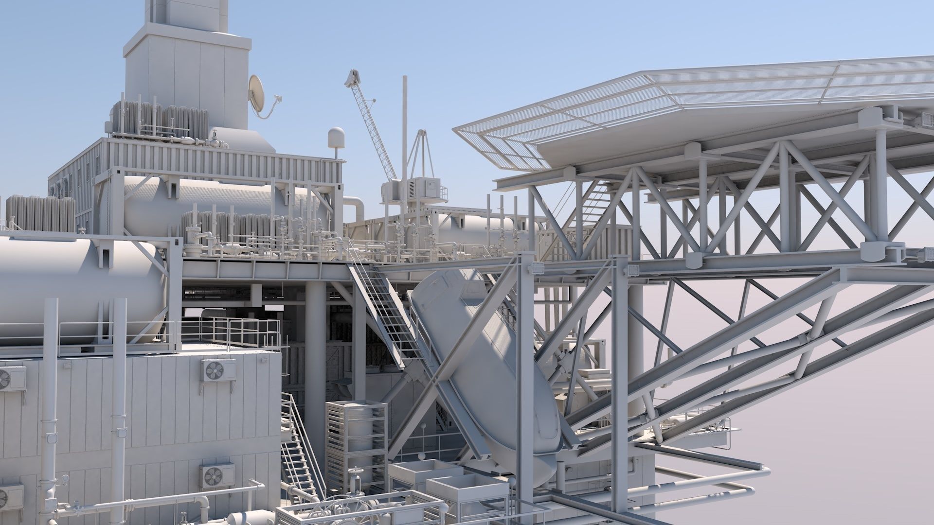 Oil platform 3D model_9