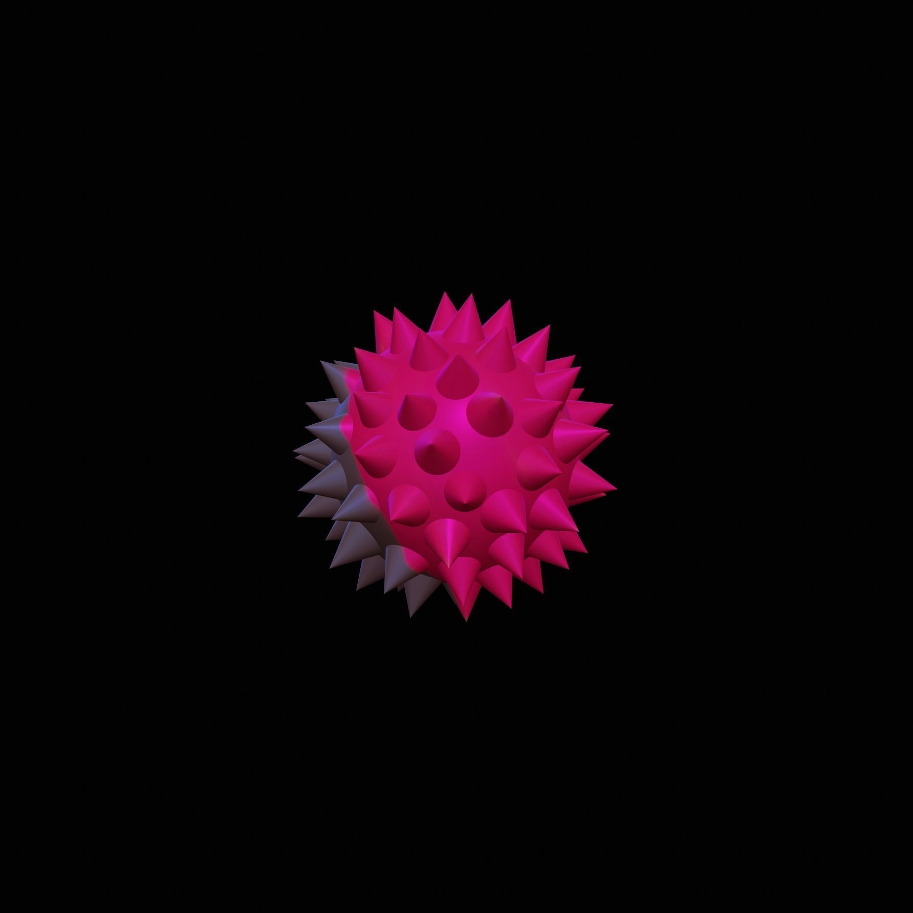 Spike ball 3D print model_1