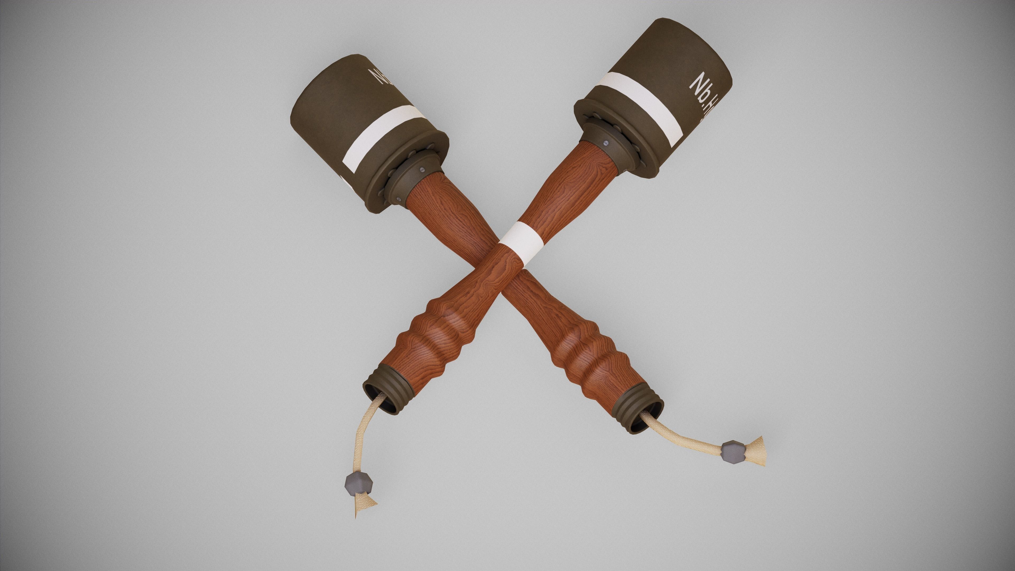 GREMANY WW2 Explosive equipment Low-poly 3D model_4
