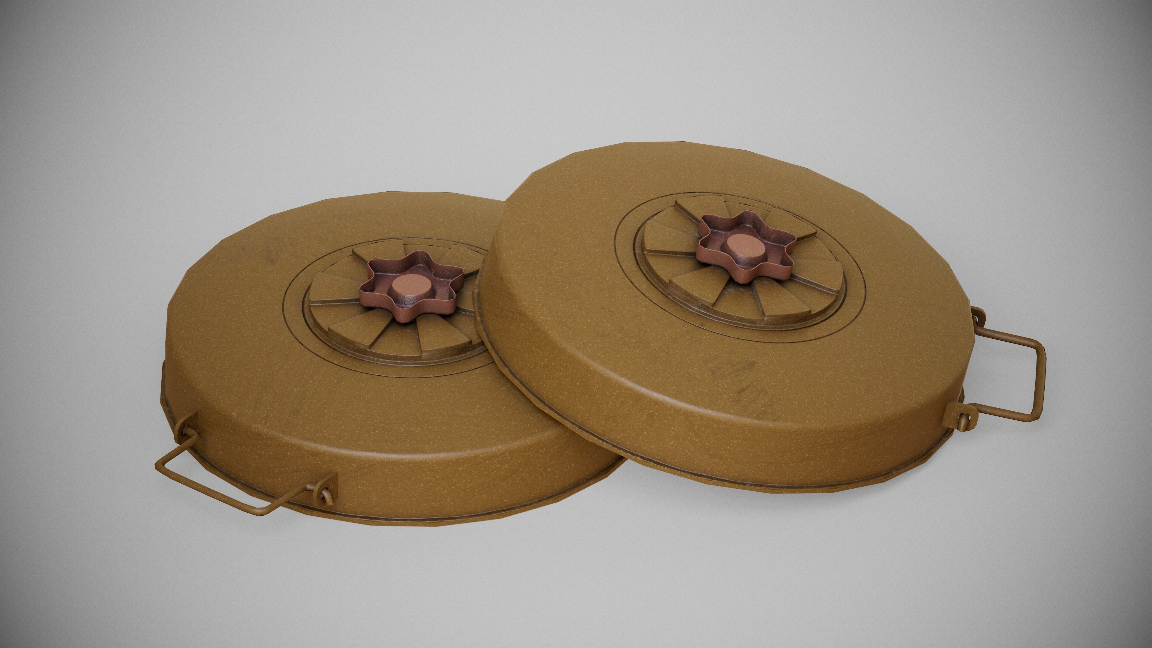 GREMANY WW2 Explosive equipment Low-poly 3D model_3