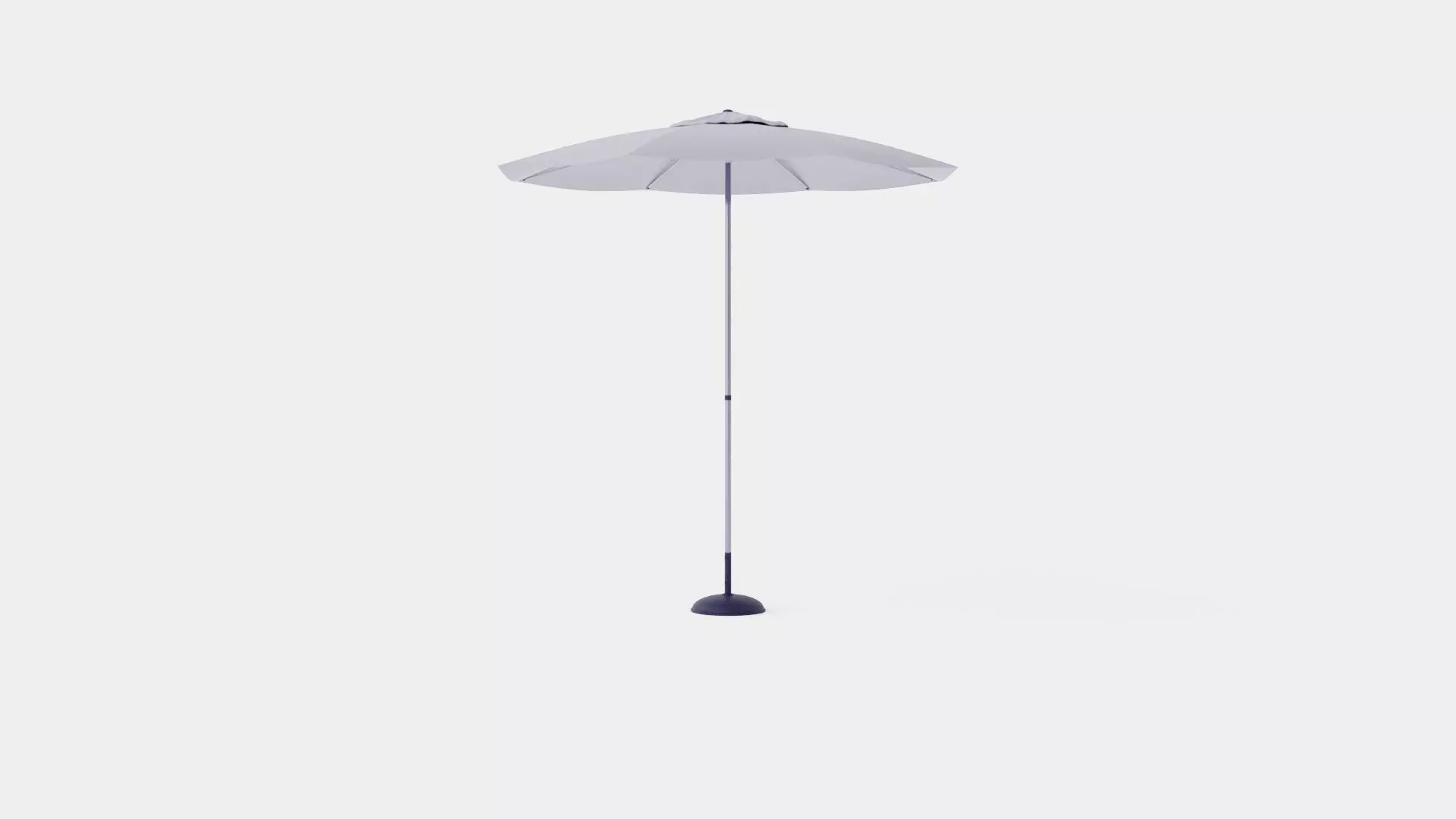 Tropea Umbrella Grey Low-poly 3D model_0