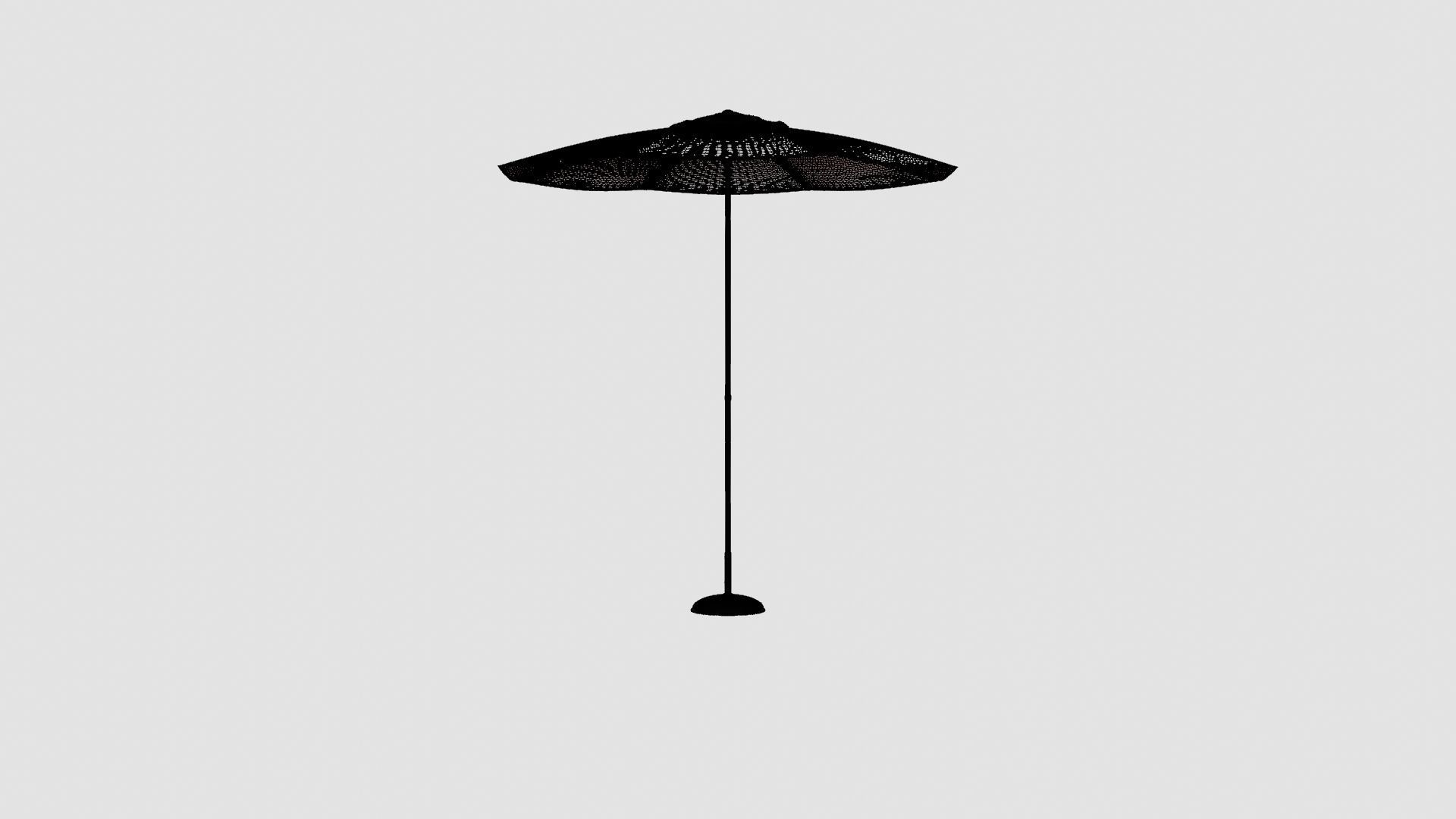 Tropea Umbrella Grey Low-poly 3D model_6