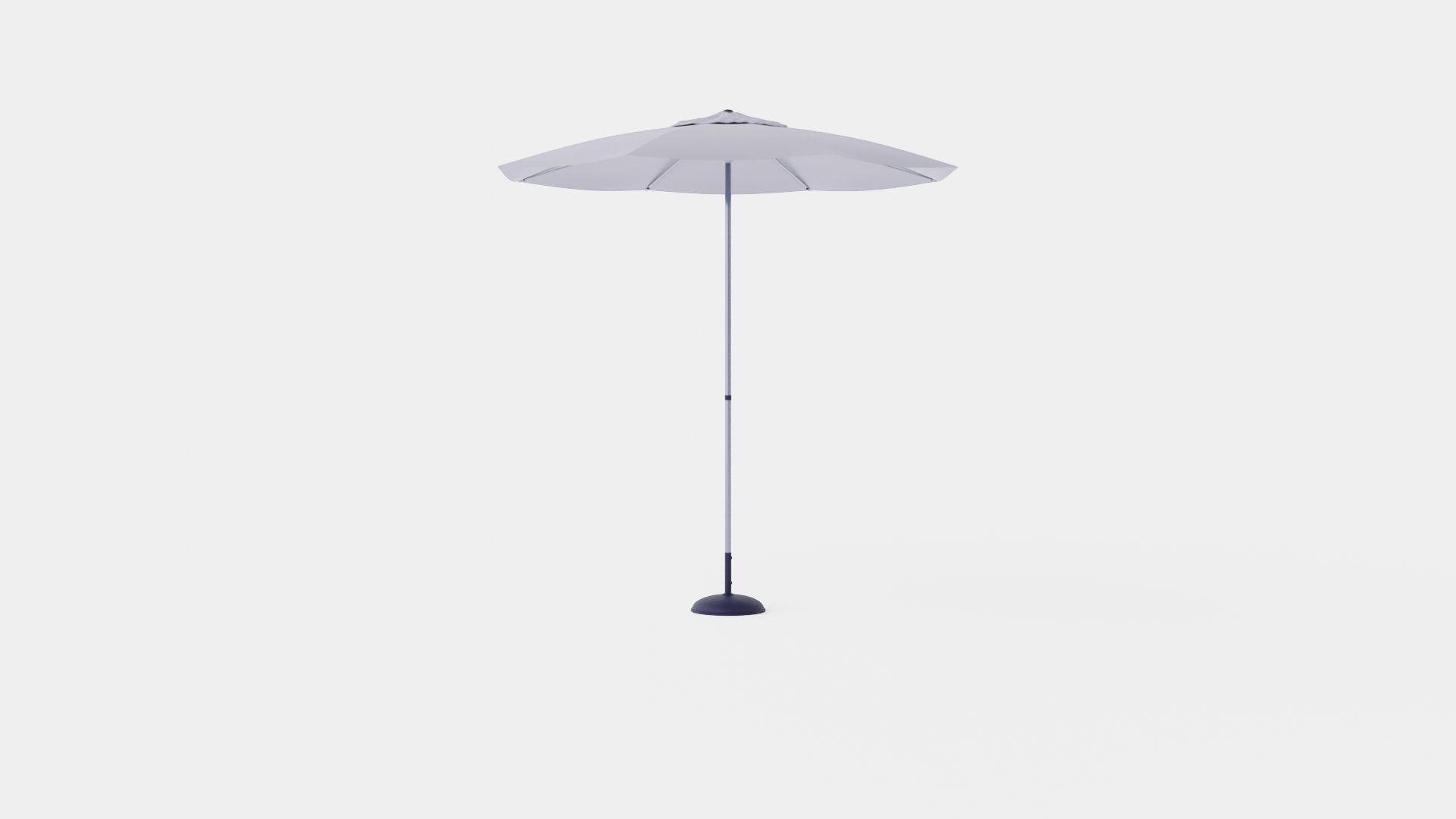 Tropea Umbrella Grey Low-poly 3D model_2