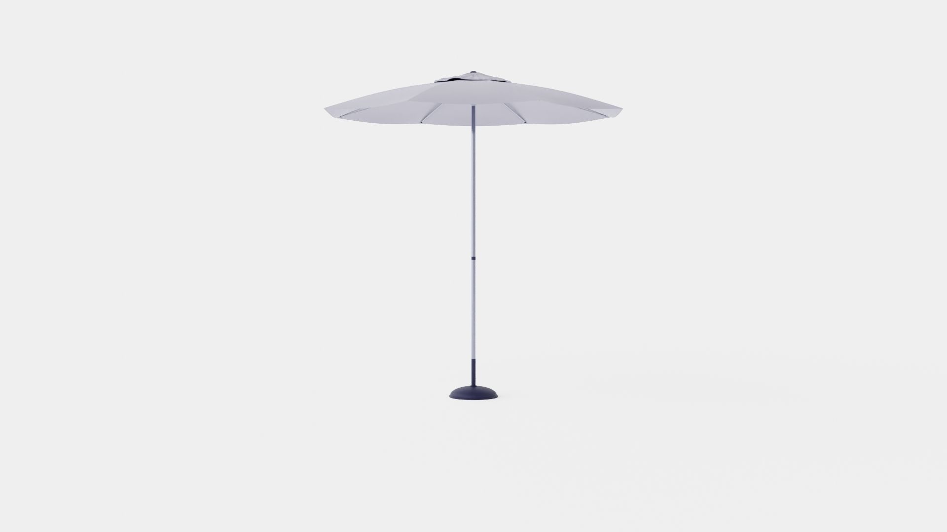 Tropea Umbrella Grey Low-poly 3D model_4