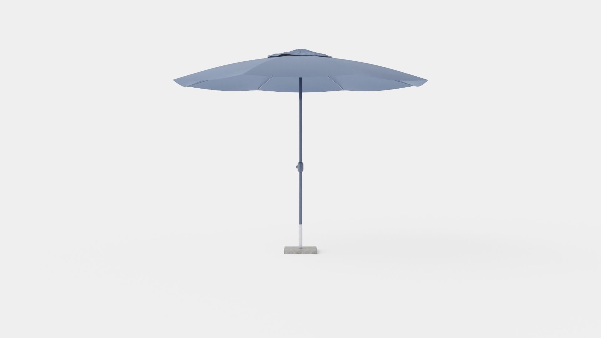 Linnea Umbrella Blue Low-poly 3D model_4