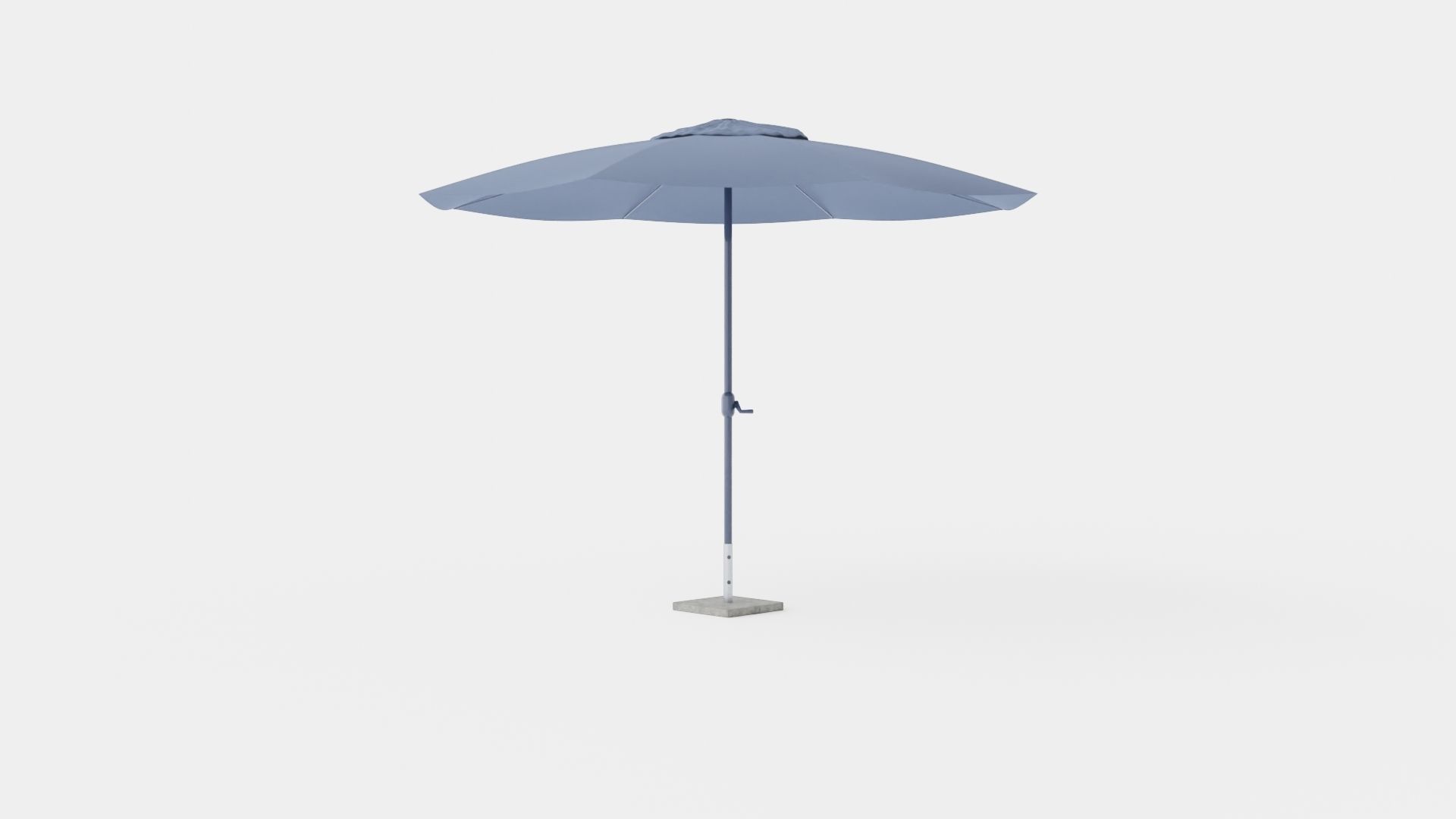 Linnea Umbrella Blue Low-poly 3D model_1