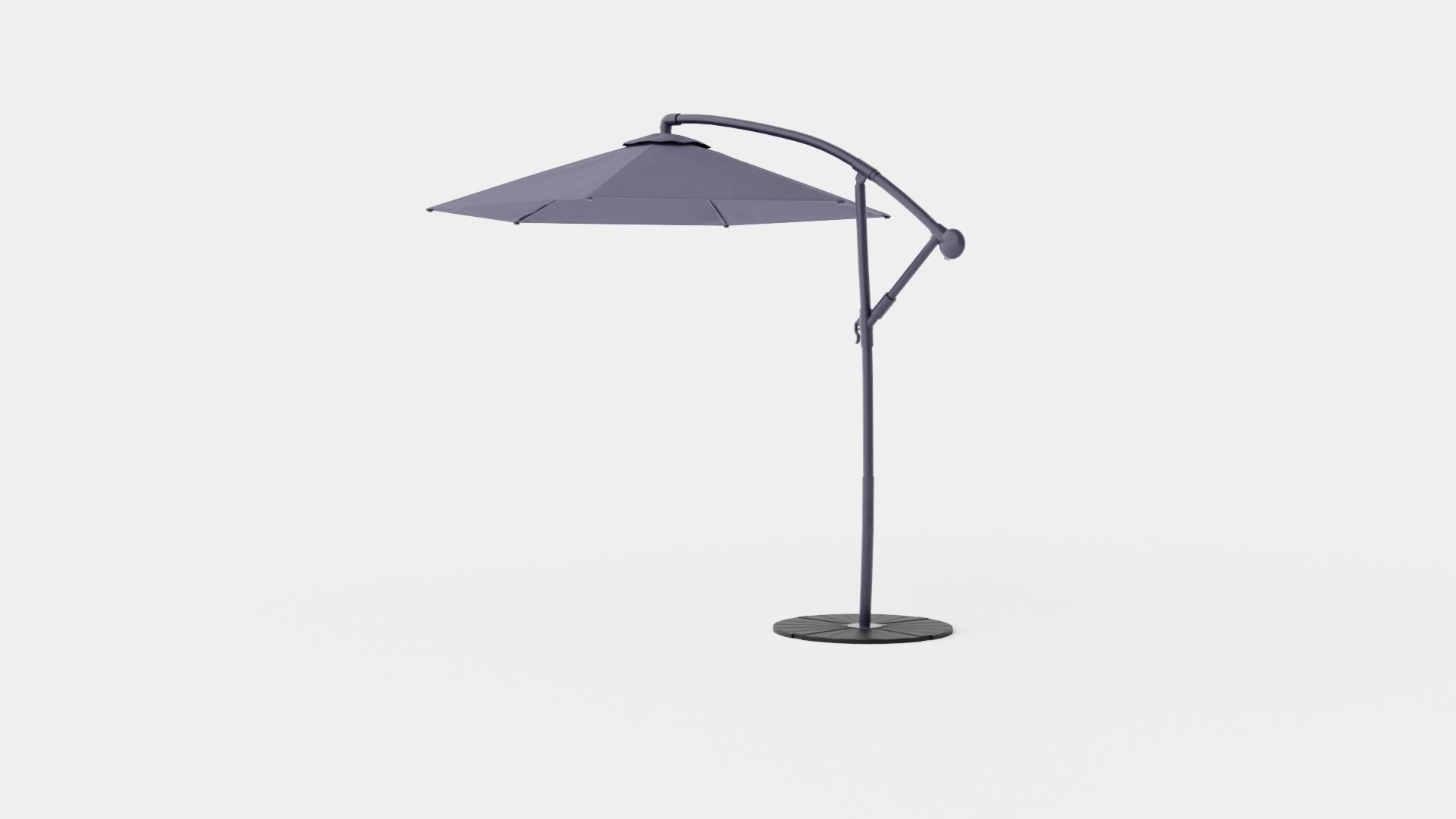 Forio Umbrella Grey Low-poly 3D model_3