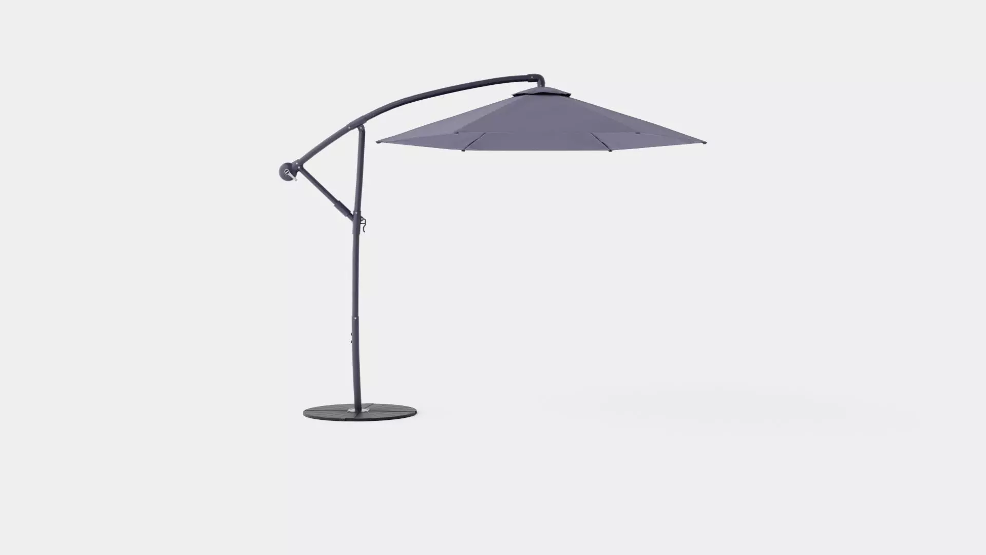 Forio Umbrella Grey Low-poly 3D model_0