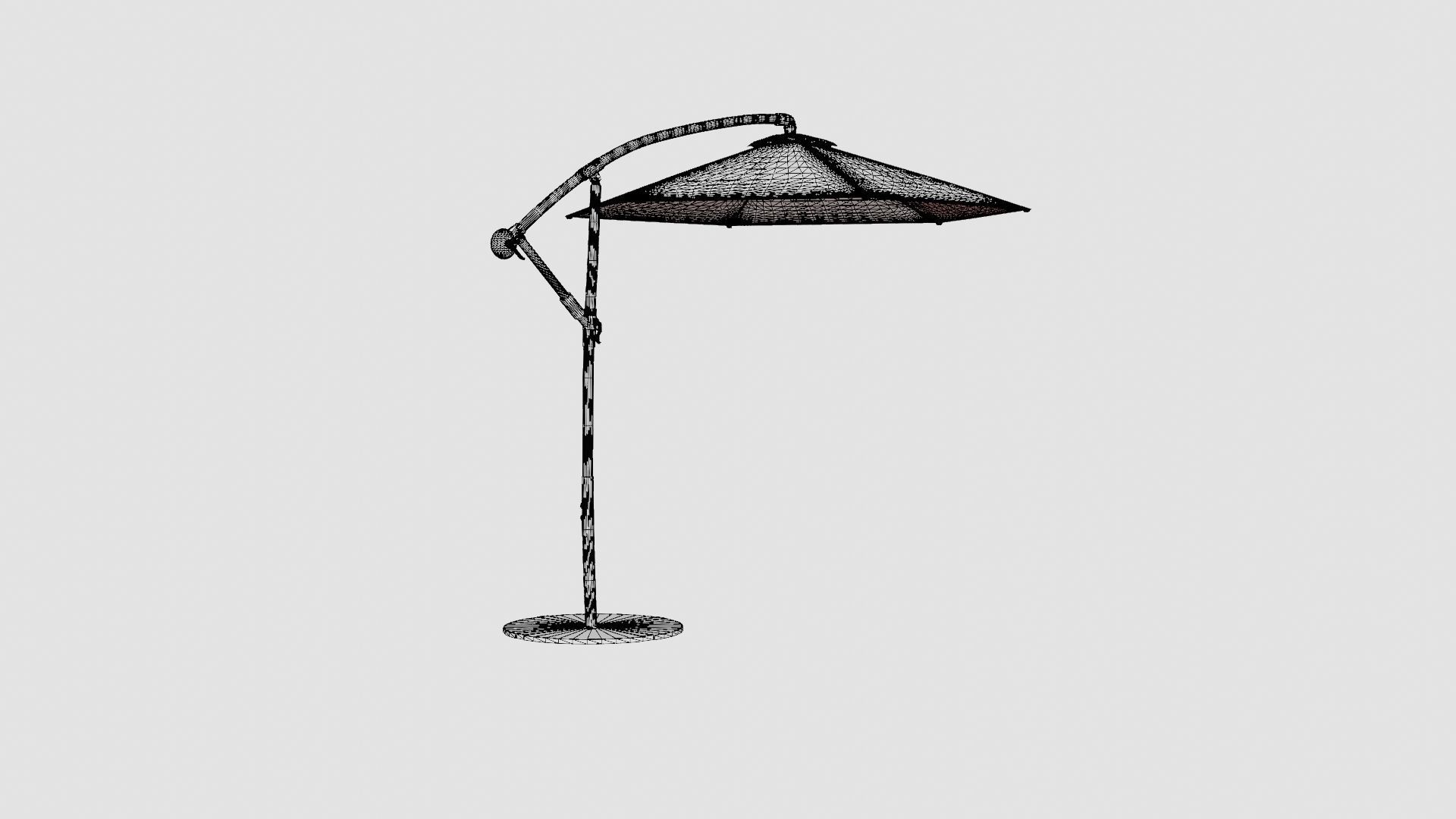 Forio Umbrella Grey Low-poly 3D model_7
