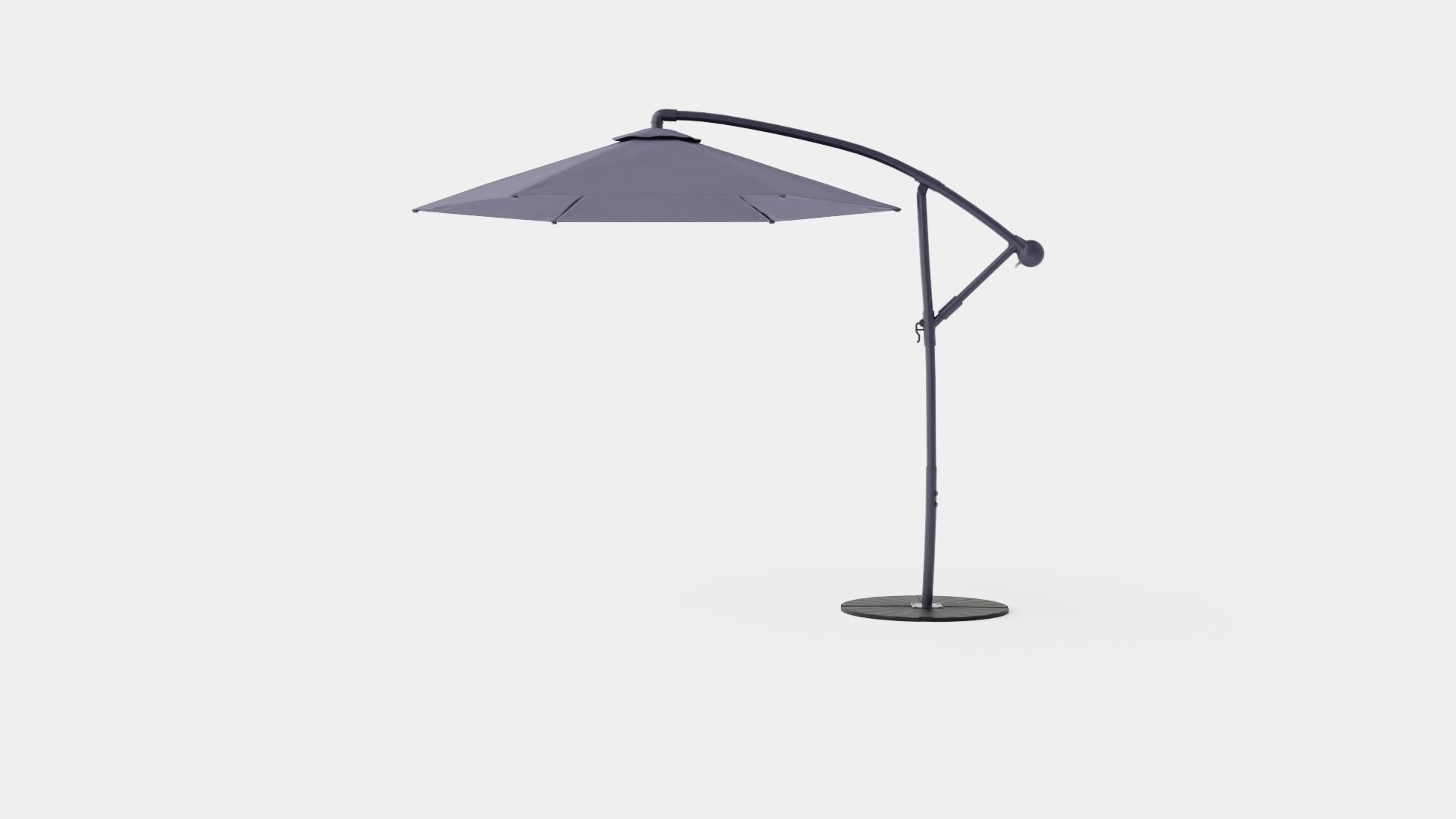 Forio Umbrella Grey Low-poly 3D model_4