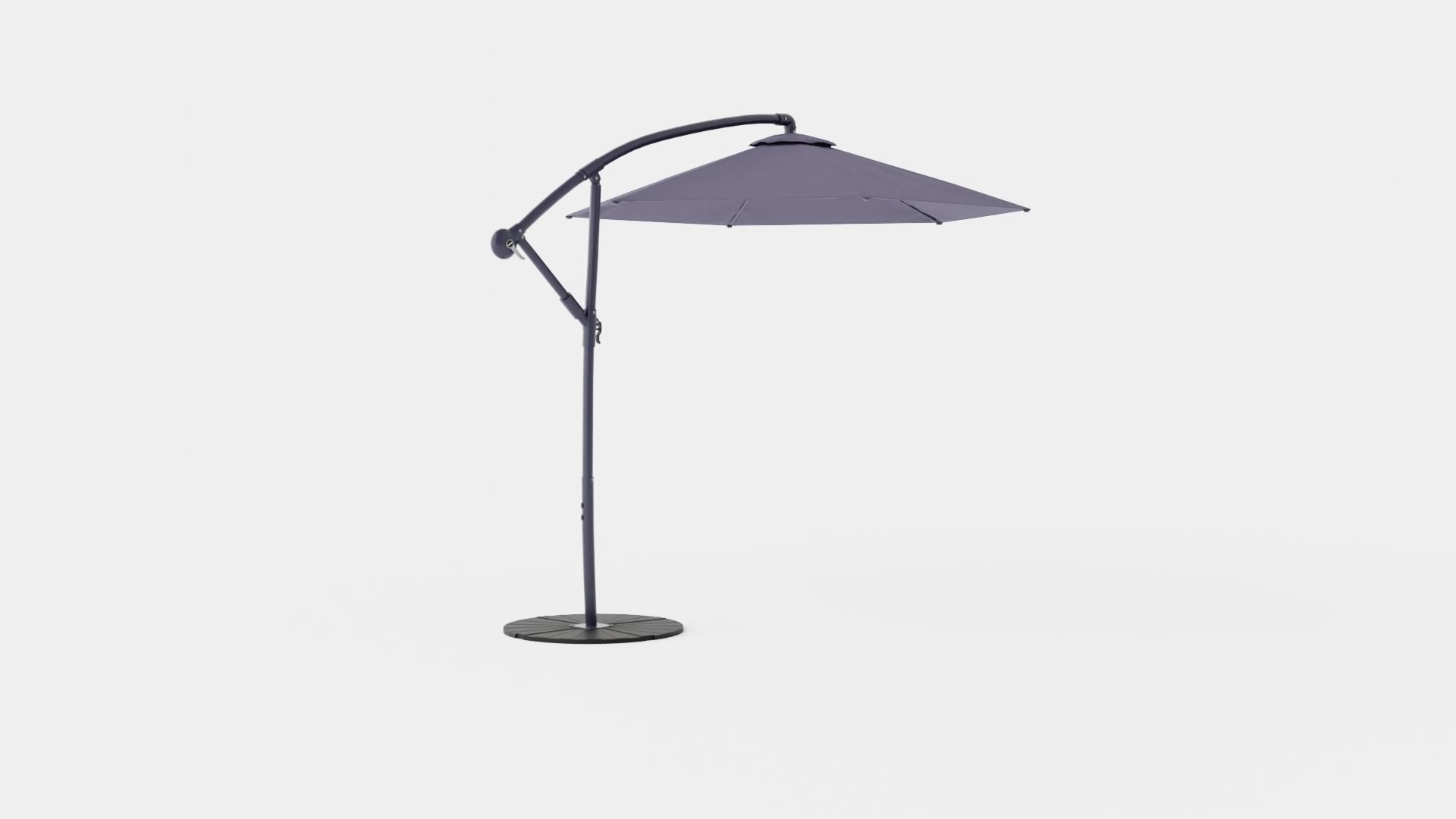 Forio Umbrella Grey Low-poly 3D model_1