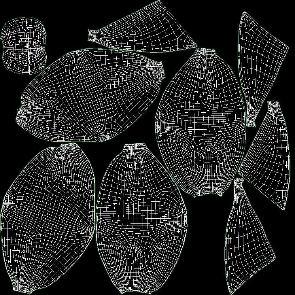 Gift Bow 3 colors v2 Low-poly 3D model_13