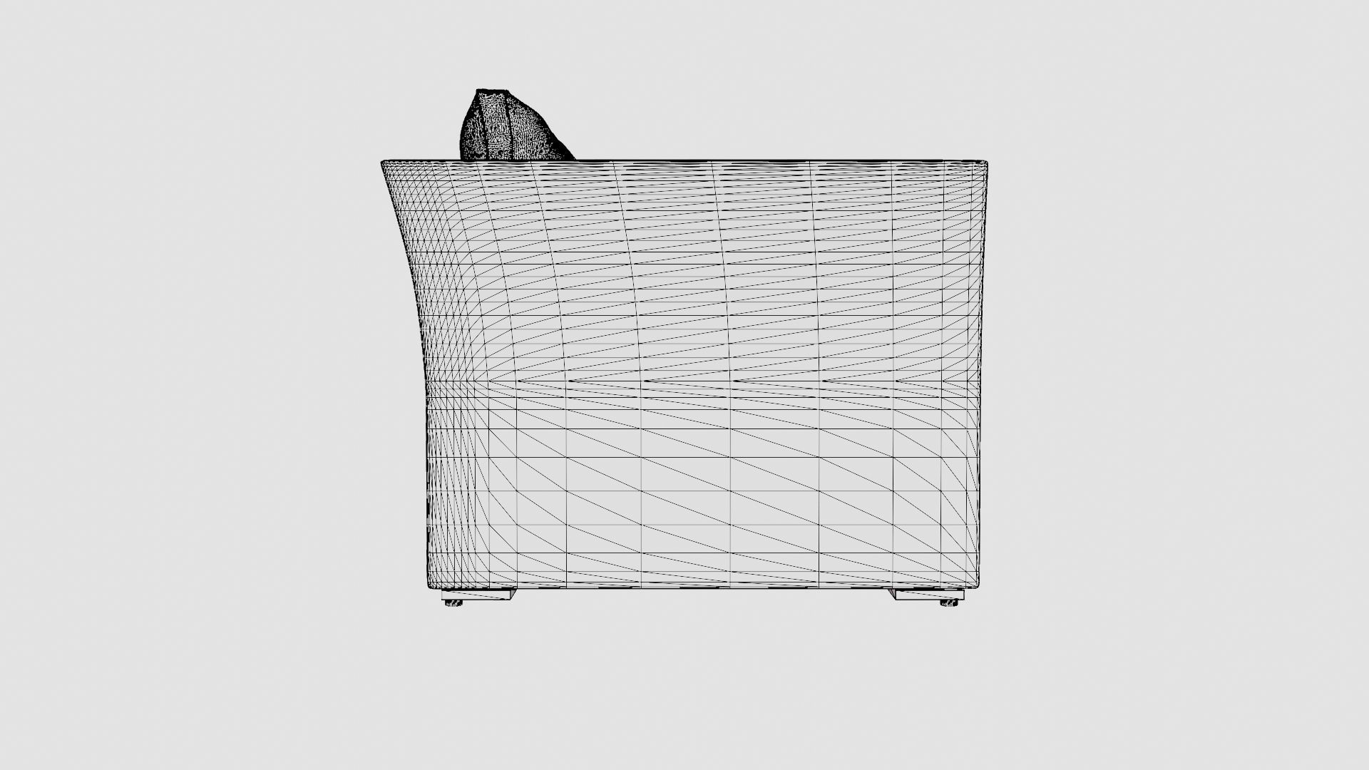 Caracas Lounge Set Chair Low-poly 3D model_8
