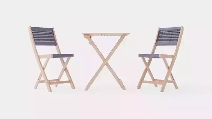 Da Nang Balcony Set Low-poly 3D model