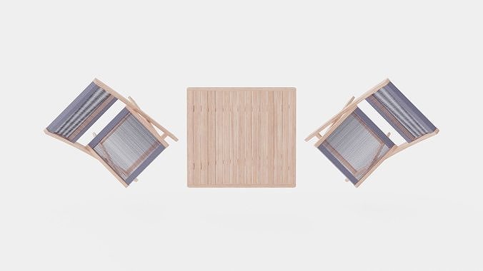 Da Nang Balcony Set Low-poly 3D model 6