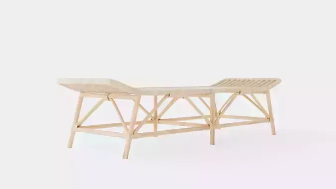 Bariano Natural Rattan Bench