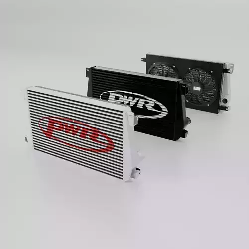 PWR intercooler with SPAL fans