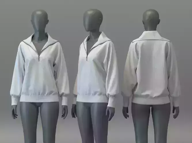 Ribbed Pullover 3D model