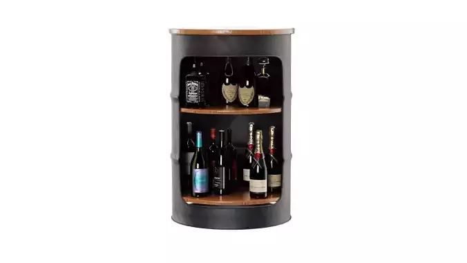 Storage Barrel Low-poly 3D model