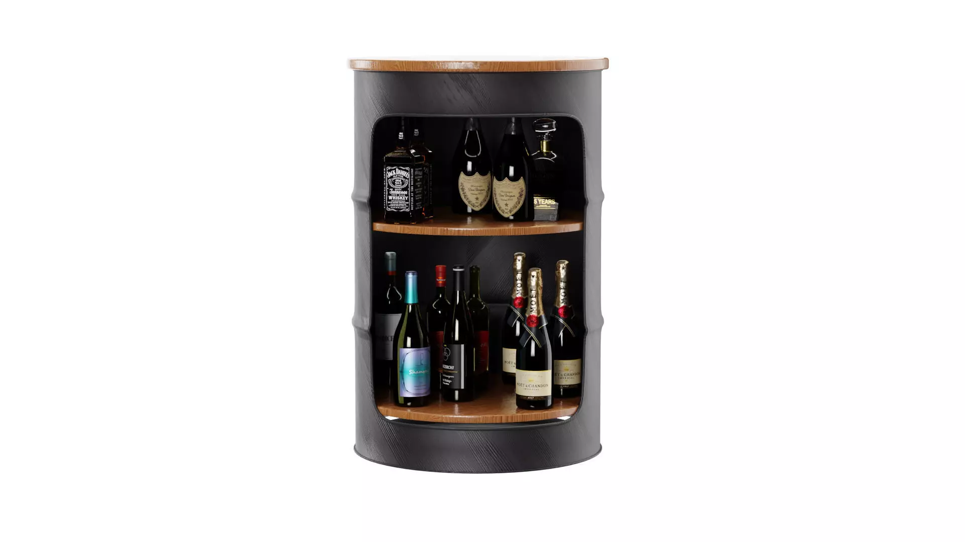 Storage Barrel Low-poly 3D model