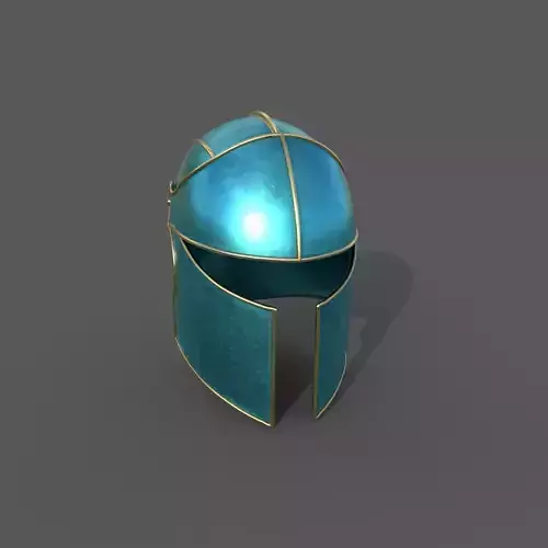 Fantasy Knight Helmet Low-poly 3D model