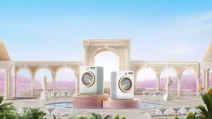 Roman holiday retro home appliance booth