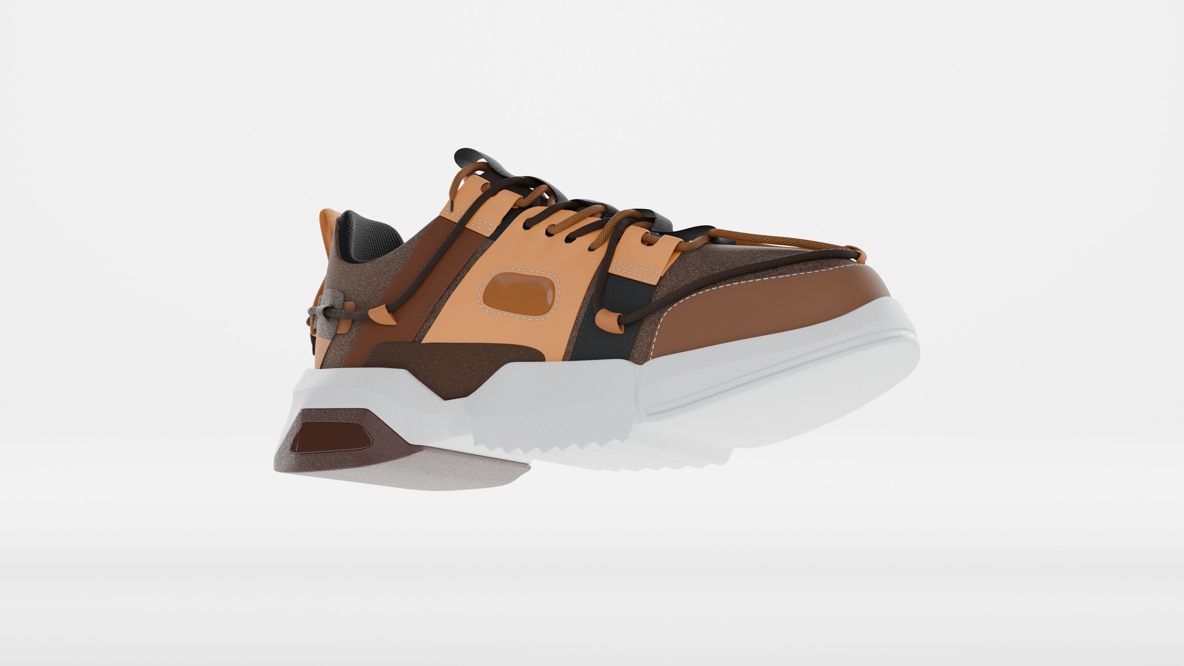 Sneakers Low-poly 3D model_6