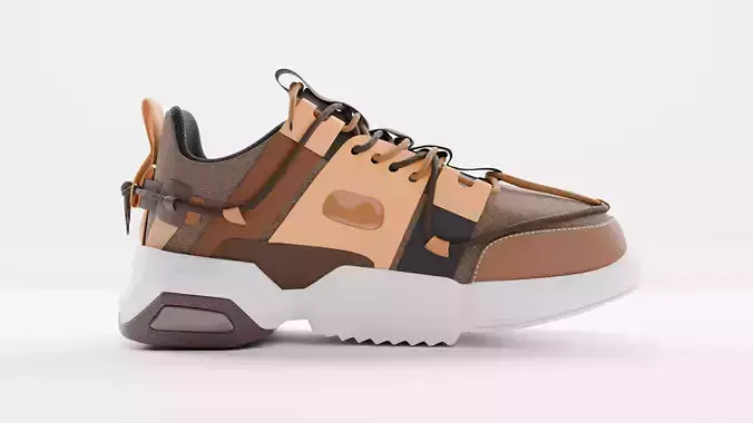 Sneakers Low-poly 3D model