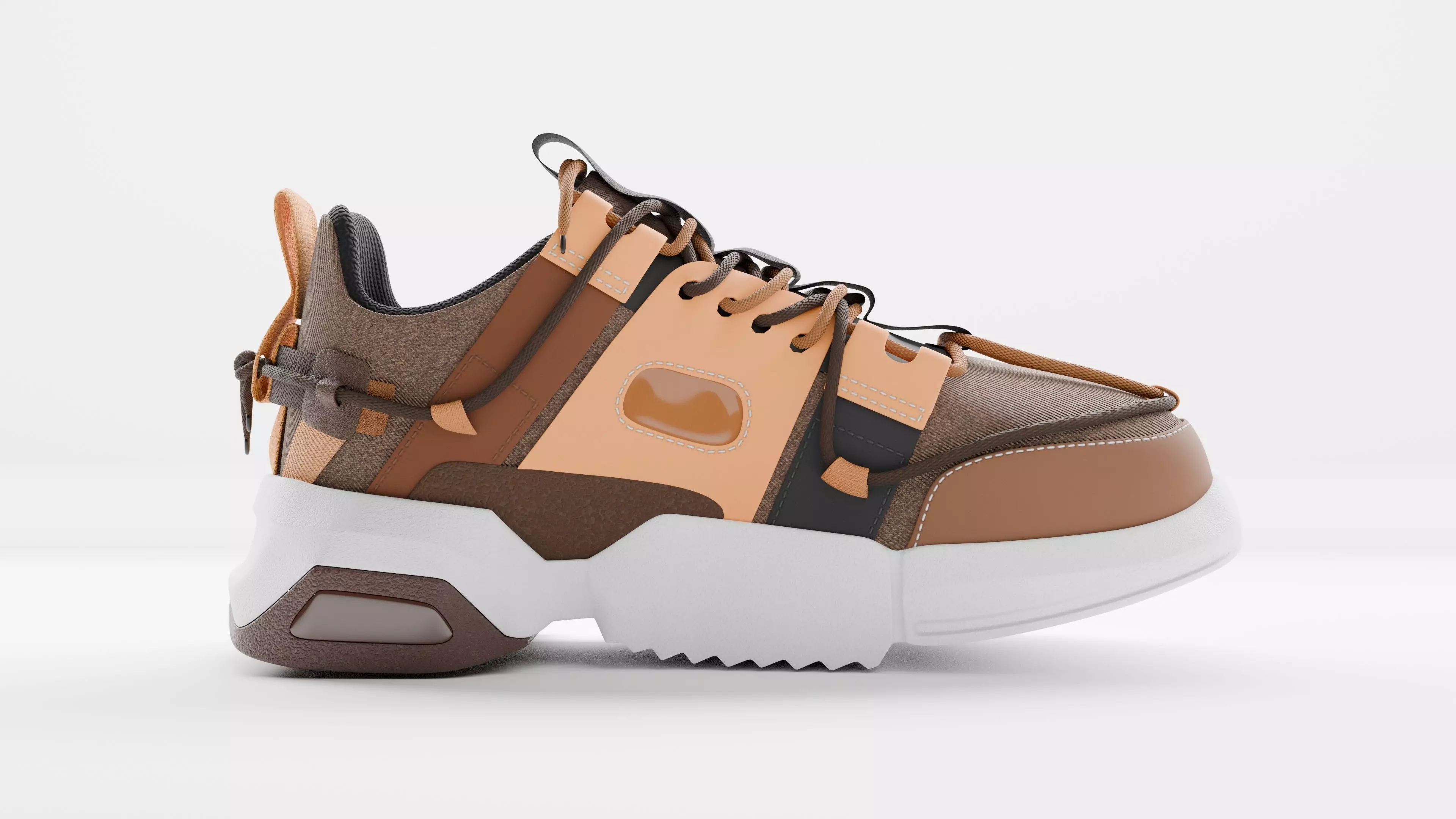 Sneakers Low-poly 3D model_0