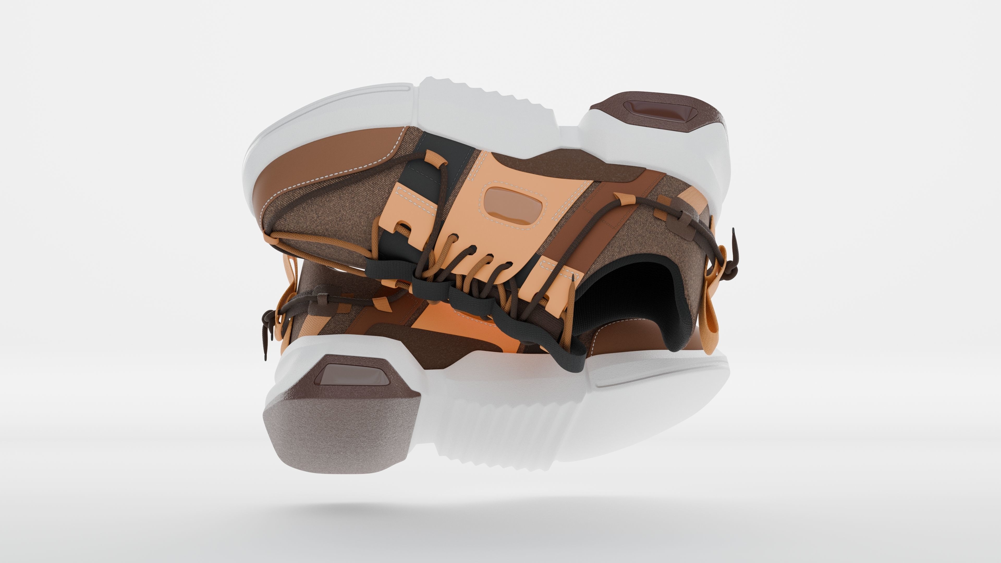 Sneakers Low-poly 3D model_5