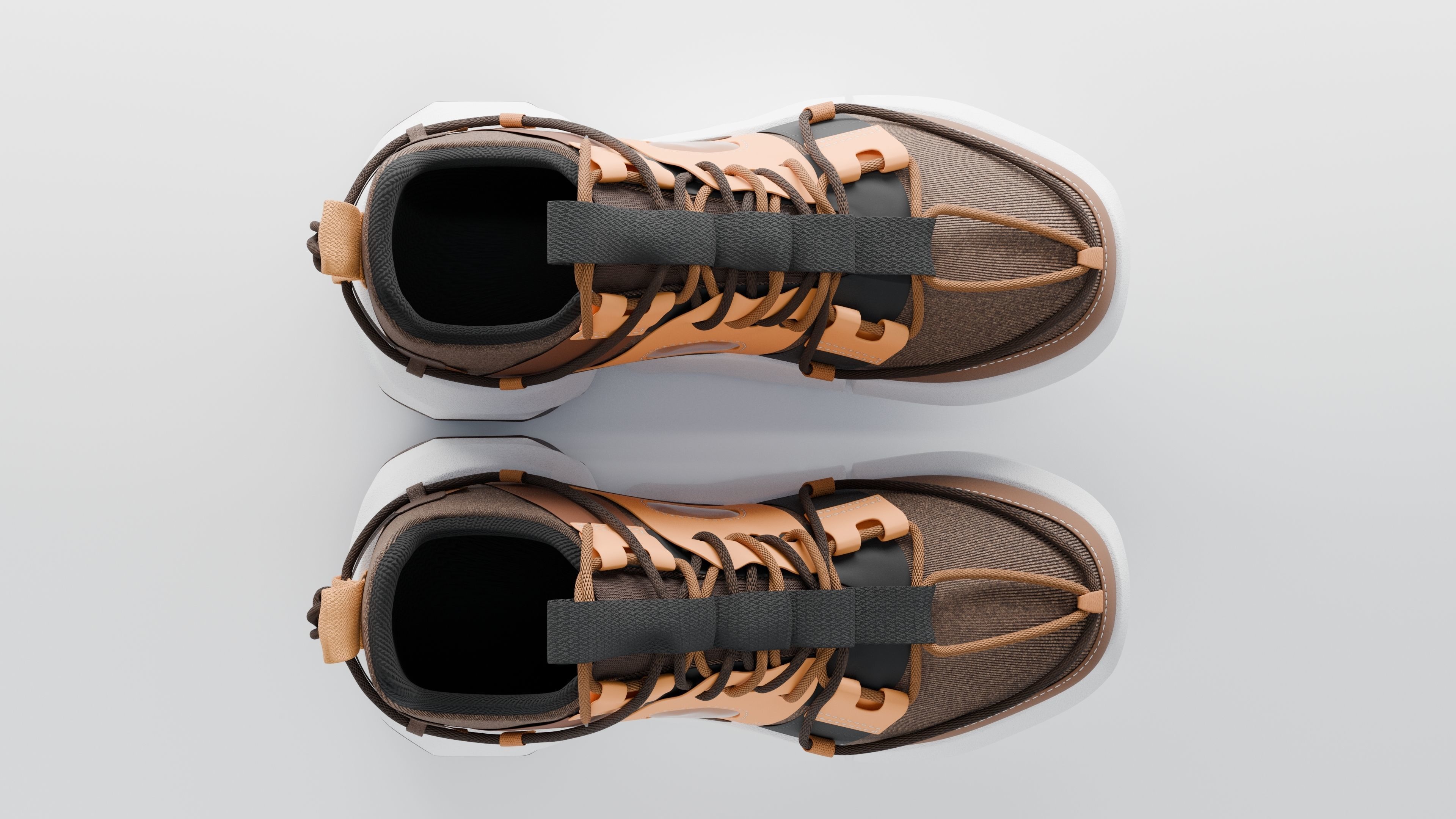 Sneakers Low-poly 3D model_7