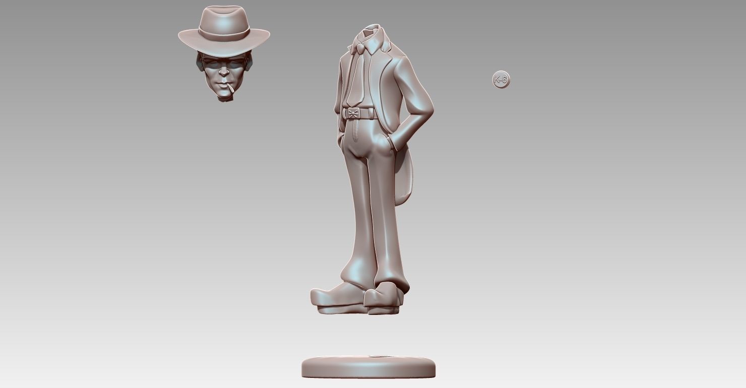 Oppenheimer Cillian Murphy Stylized 3D model_5